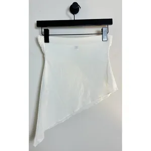BDG Urban Outfitters Y2k Asymmetrical Tube in White Size Small thumbnail 4