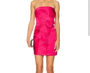 Revolve NWT A.L.C. Talita Ruffle Strapless Dress in pink. Size 12 thumbnail 8