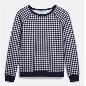 Draper James Natalie Gingham Check Long Sleeve Round Neck Top Sweatshirt 1x thumbnail 5