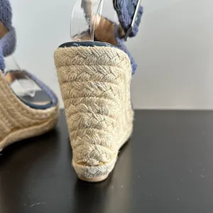Charming Charlie Blue‎ Wedge Sandals Sz 6 thumbnail 5