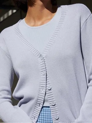 BRANDY MELVILLE Knit Cardigan Sweater Button Front Small Cropped thumbnail 1