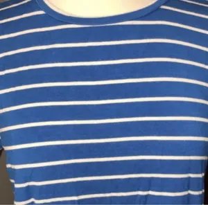 Abercrombie & Fitch Blue & White Striped Crewneck T-shirt thumbnail 4