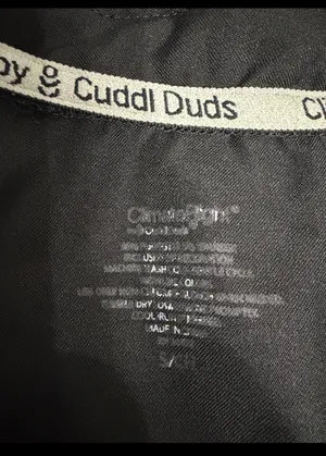 Climate Right by Cuddl Duds Black Short sleeve Scrub - Size Small thumbnail 4