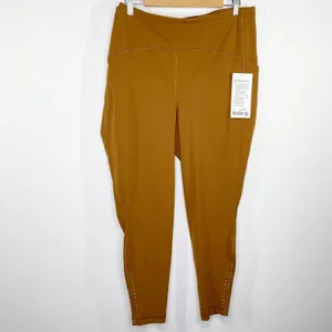 Lululemon Swift Speed High Rise Leggings Womens 20‎ Copper Brown 28" Running thumbnail 2