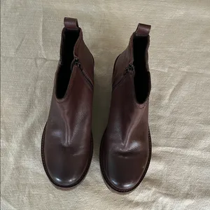 DIBA TRUE women's‎ comet ride boot brown Leather Chunky Platform Wedge thumbnail 3