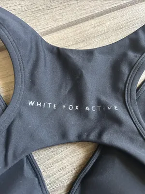 White Fox Boutique Black Racerback Padded Sports Bra thumbnail 4