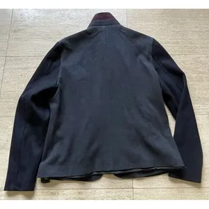 Ted Baker‎ London Blue Wool Sleeve Textured Coat Jacket Removable Collar Size 6 thumbnail 8