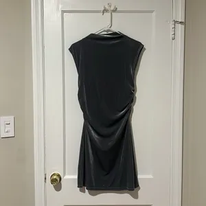 Reformation Alden Knit Dress Silver Velvet New Size Medium thumbnail 4