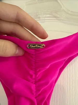 NEW! Beach Bunny Lexi Bralette tango cheeky bottom XS orange pink thumbnail 8