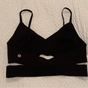 Lululemon Black Criss Cross Front Light Support Bra Strappy 6 thumbnail 3