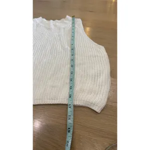 Reformation white ribbed knit sleeveless tank top size medium thumbnail 6