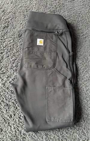 Carhartt Women's Force Fitted Heavyweight Lined Leggings, Oyster Gray - S thumbnail 1