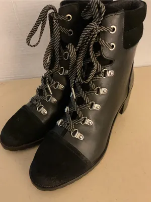 Sam Edelman women black combat Manchester boots US 9 thumbnail 12