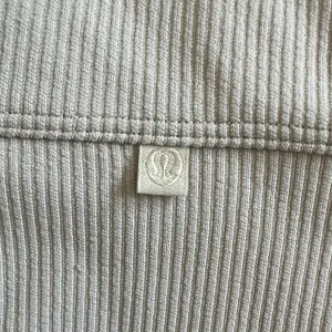 Lululemon Ribbed Softstreme Perfectly Oversized Cropped Crew - Bone thumbnail 3
