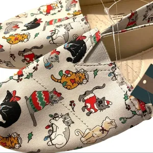 Toms Christmas Cats Festive Holiday‎ 6 Shoes thumbnail 4