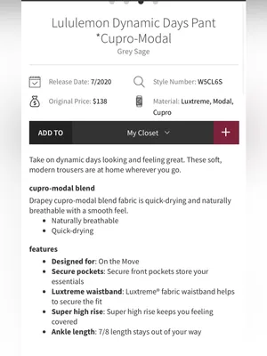 lululemon athletica Dynamic Days Pant thumbnail 3