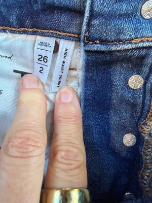 Loft Slim Pockets High Waist Skinny Button Front Raw Hem Denim Jeans Size 2 / 26 thumbnail 11