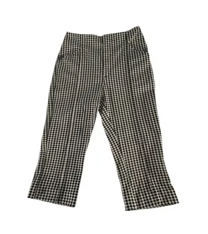 Anthropologie Maeve Gingham Capri Pants Women’s 4 High Rise Cropped Stretch thumbnail 1