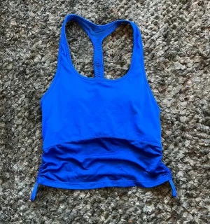 Fabletics workout top in blue thumbnail 2