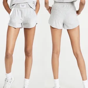 Revolve Heroine Sport Velour Velvet Grey Boost Pull on Shorts thumbnail 2