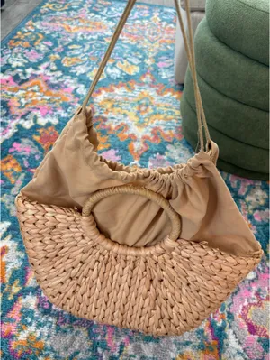 Natural Straw Woven Half thumbnail 2