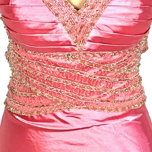 Glamorous New Pageant Prom Gown Sweetheart Neck Jeweled Pink Size 6 Glam A-line thumbnail 4