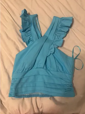 DO+BE Blue Crop Top thumbnail 3