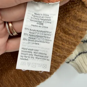Madewell‎ Alpaca Wool Blend Colorblock Striped V-Neck Sweater Brown Orange XS thumbnail 5