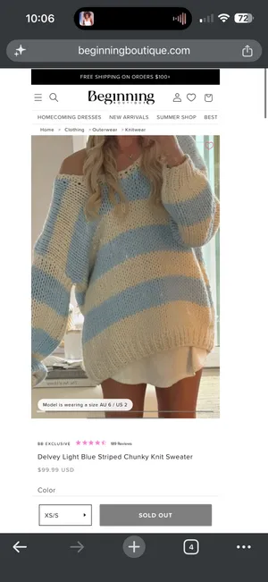 Beginning Boutique Sweater Knit thumbnail 3