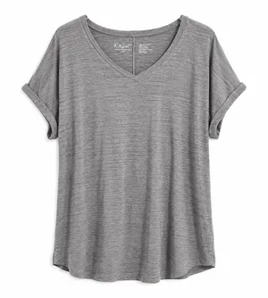 KÜHL Gray V Neck Short Sleeve Performance Tee Shirt XL thumbnail 1