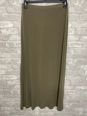 Michael Kors Olive Green Drawstring Maxi Skirt thumbnail 2
