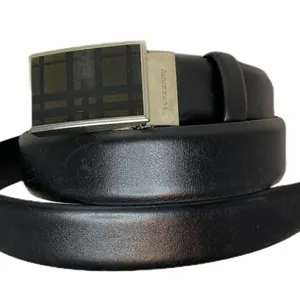 Authentic Black BURBERRY London Leather‎ Belt thumbnail 4