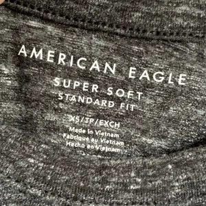 NWT‎ American Eagle AEO Sz XS Super Soft Long Sleeve T-shirt Tee Heathered Gray thumbnail 3