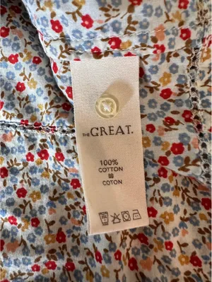 The GREAT. The Honey Top in Cream Mini WildFlower Print Women’s size 1 Small thumbnail 8