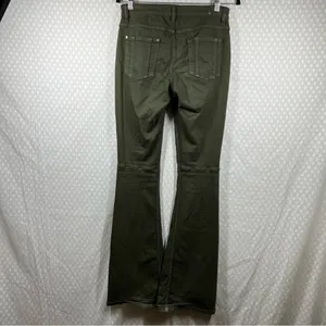Alice + Olivia Green Mid‎ Rise Flare Jeans thumbnail 5