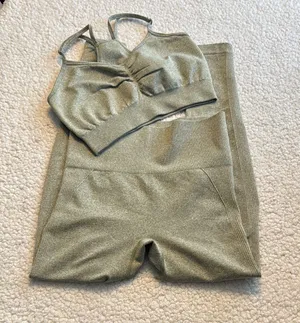 Women's Olive Green Leggings Set thumbnail 1