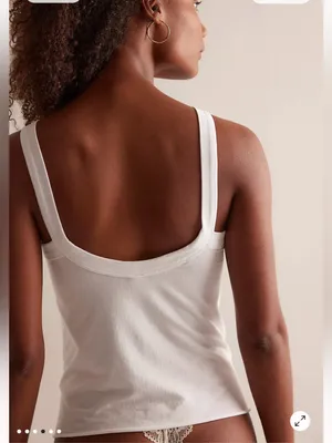 NEW! Free People BLACK So Soft Seamless Modal Cami Thick Strap Ribbed Tank M/L thumbnail 11