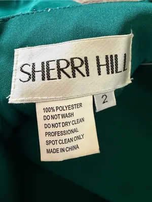 Sherri Hill Teal Beaded Halter Prom Gown with Side Slit thumbnail 7
