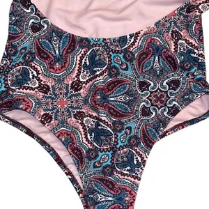 Altar’d‎ State ruffle paisley one-piece bathing suit medium thumbnail 3