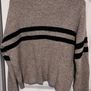 Kerisma beige sweater with black stripe has some angora and wool size s/m thumbnail 3