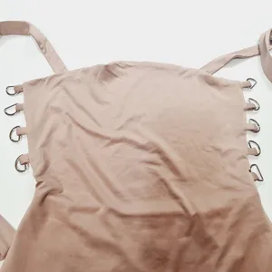 Superdown Yvonne Laced Back Midi Dress in Taupe thumbnail 5