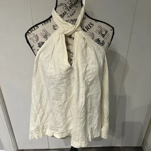 Universal Thread Cream Sleeveless Halter Blouse thumbnail 2