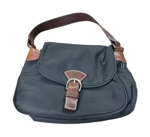 Dooney Bourke womans Black Brown Canvas Leather Handbag SKU 8761 thumbnail 1