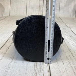 Anna Paola Italian Leather Bucket Drawstring Bag thumbnail 3