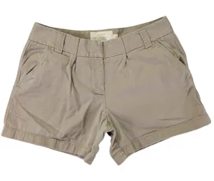 J.Crew Classic Twill Chino City Fit Shorts Khaki Tan Cotton Womens Size 12‎ thumbnail 1