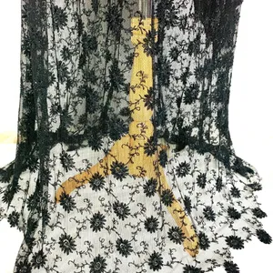 Jovani Sheer Illusion Lace Evening Gown Black Beaded Maxi 8 Formal Prom Black Tie thumbnail 4