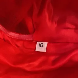 Women’s Red Prom Party Formal Dress With Corset Back and Leg Slit Size 10 NWOT thumbnail 10