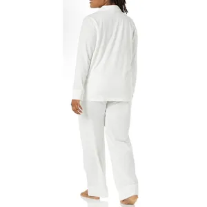 NEW Cotton Modal Shirt & Full-Length Bottom Pajama Set 2X thumbnail 4