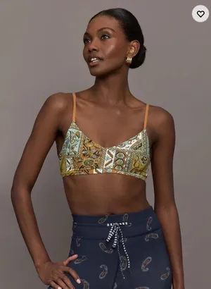 The Upside Vadella Ballet Bra Size 6 Geo Paisley Sports Bra thumbnail 1