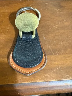 Vintage Dooney & Bourke All Weather Leather Brass Duck Key Fob Ring thumbnail 4